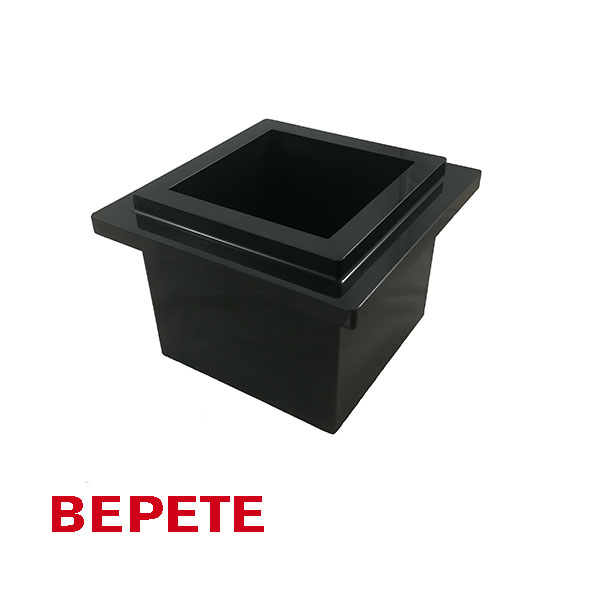 Cube mould 150 mm made of plastic PU/black