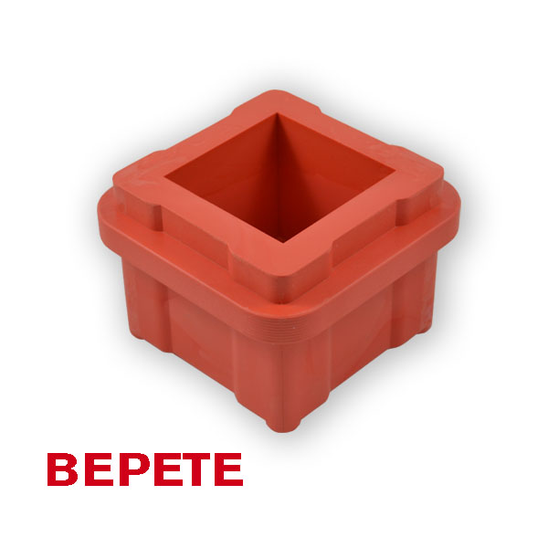 BEPETE-Cube mould 100 mm with steel plate on the bottom