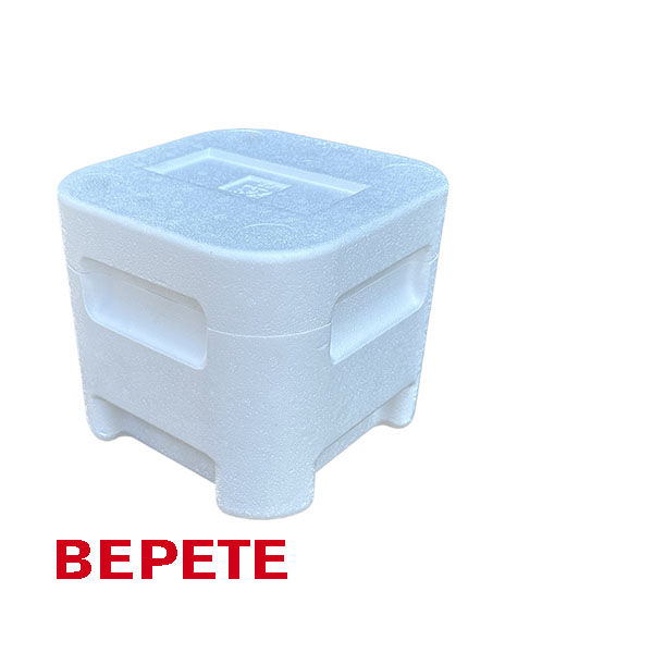 Polystyrene cube mold 100 mm with lid